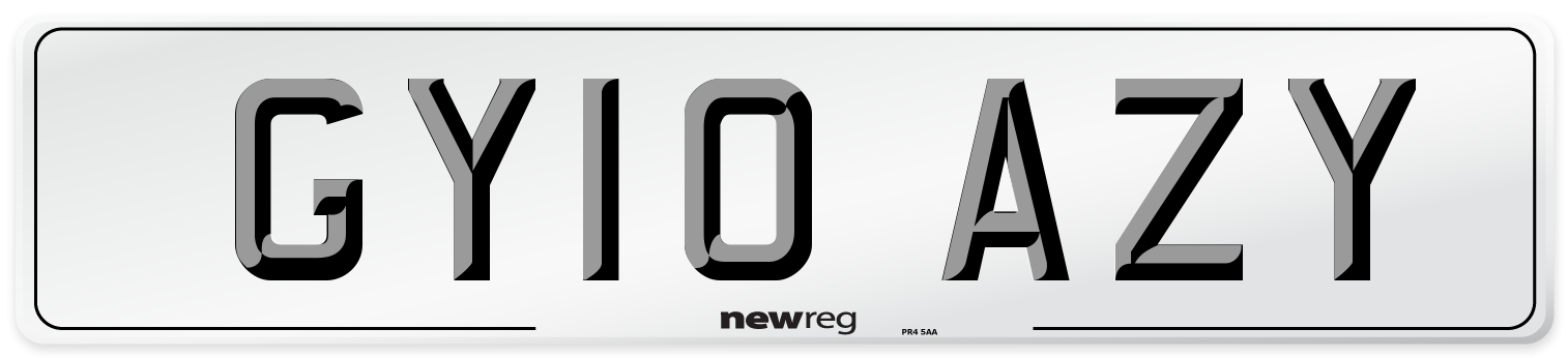 GY10 AZY Number Plate from New Reg